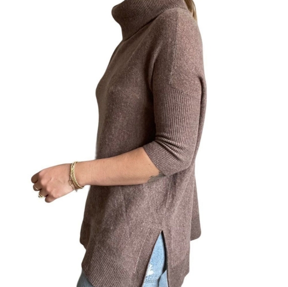 ANTONIO MELANI Cashmere Sienna Brown Cowl Neck Sweater - Picture 3 of 12